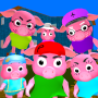 icon Neighbor Piggy. Family Escape