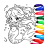icon Mermaids Coloring 2.2501