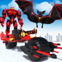 icon Flying Bat Bike Robot Transform
