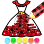 icon Glitter Ladybug dress Coloring Book
