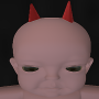 icon Evil Baby In Pink Dark House