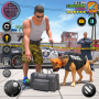 icon US Police Dog City Crime Chase